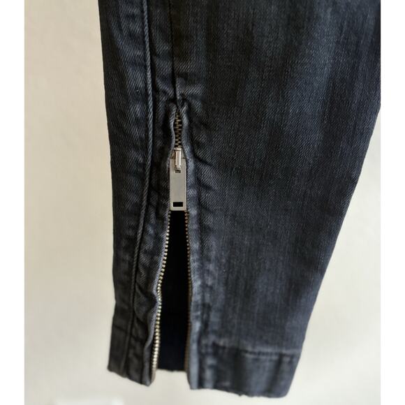 R13 Moto Skinny Jeans Women's Size 28 Black Denim Distressed Vintage Style Italy - Picture 6 of 16